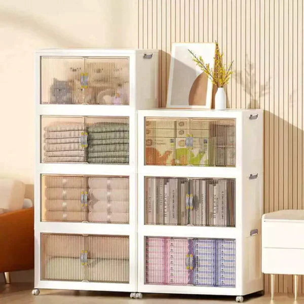 Kit 12 Caixas Organizadoras - Dobrável Rodinha 48cm