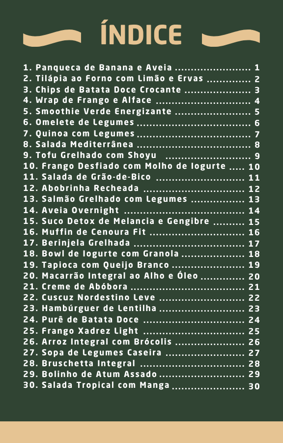 Livro Digital com 30 Receitas Saudáveis e Rápidas para o Dia a Dia!