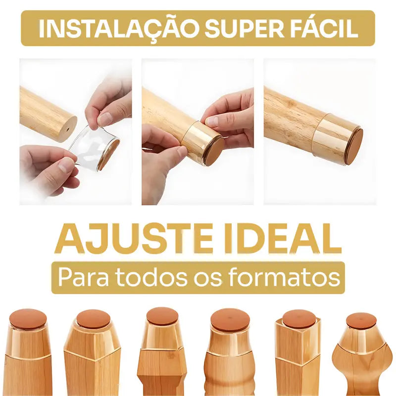 Tampa de Silicone para Pés de Móveis - MoveFlex® (Protege contra Riscos e Barulhos) - Leve Mais e Pague Menos!