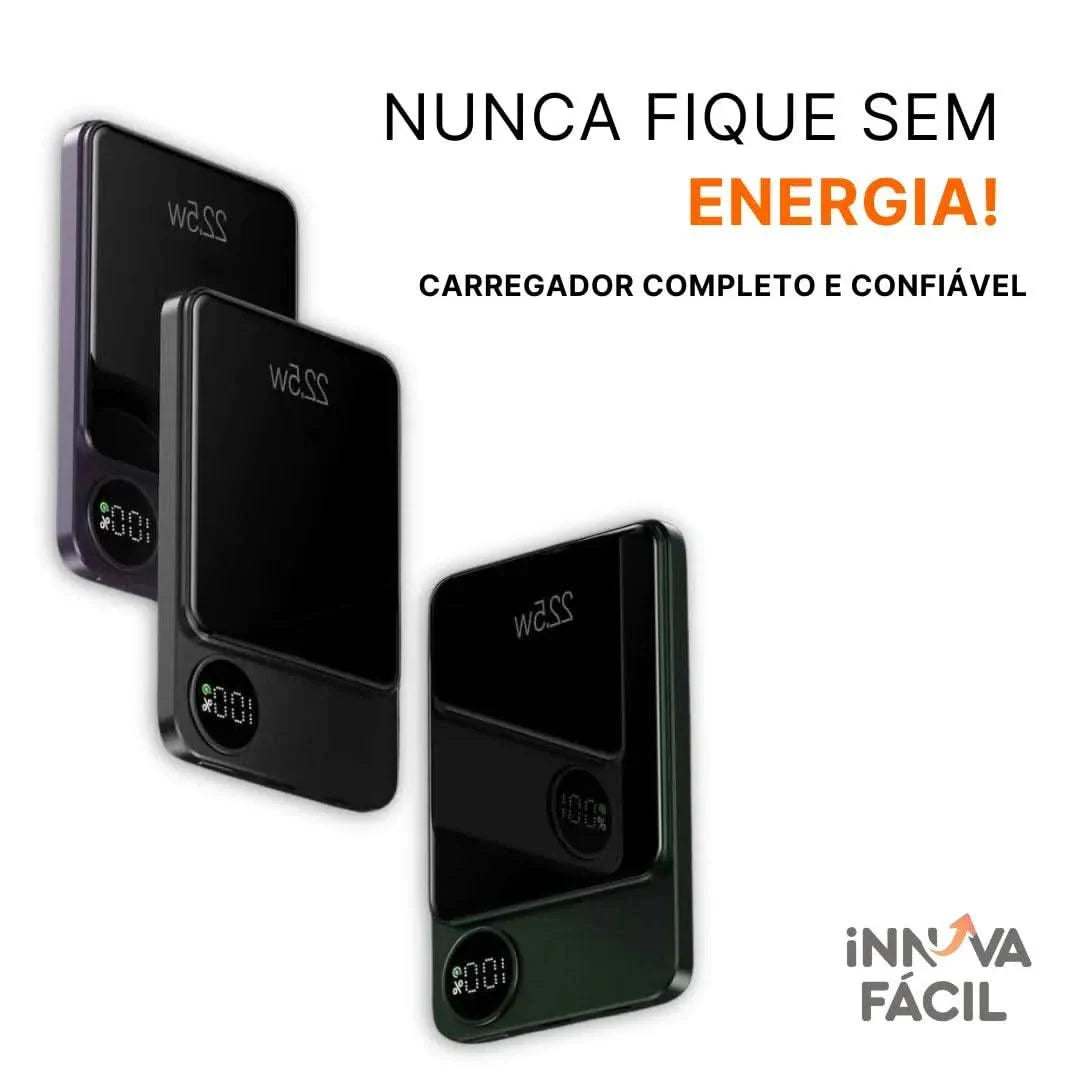 Carregador Portátil por Indução Sem Fio – Innova Fácil