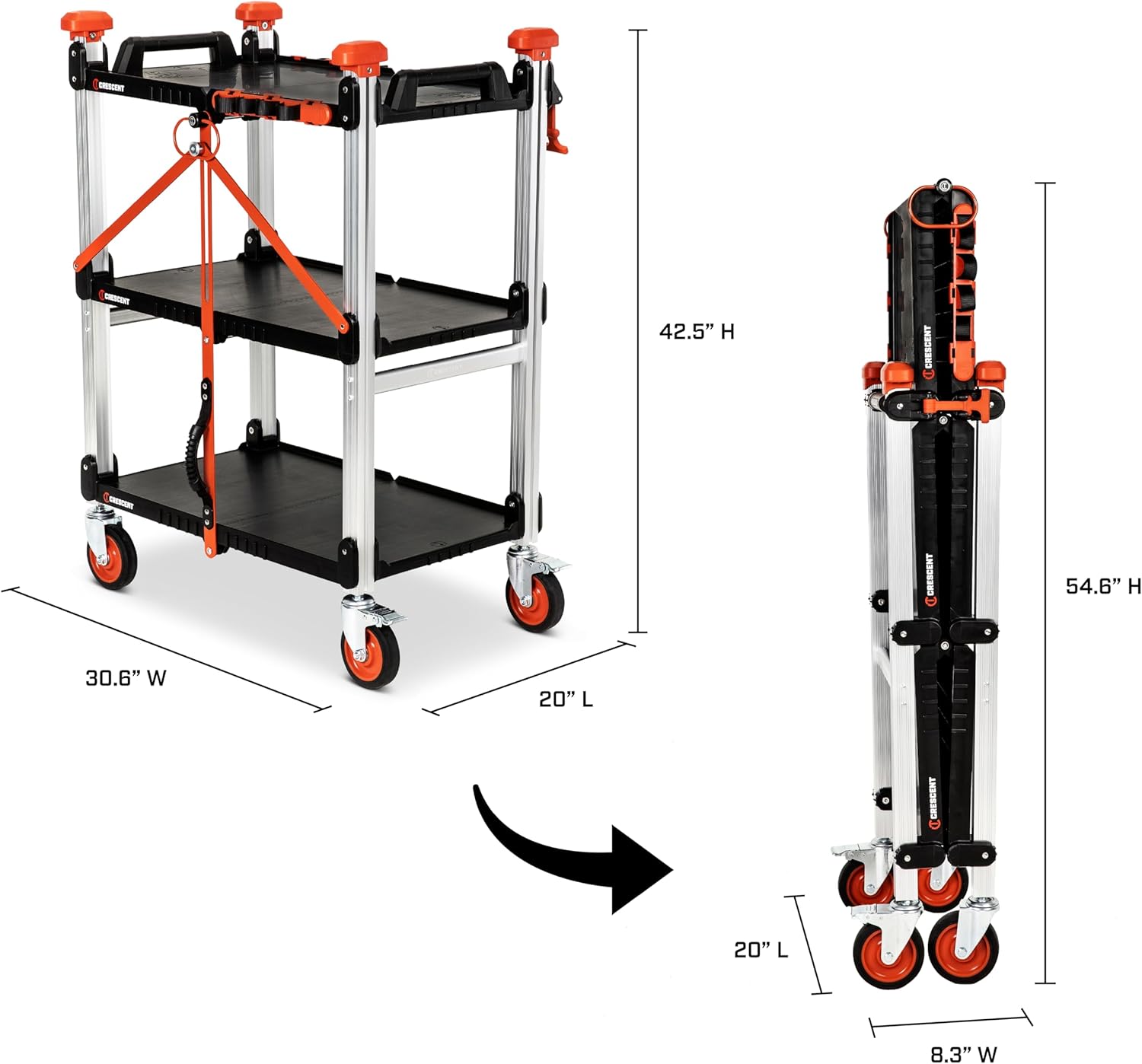 Carrega Fácil WorkCart™ Carrinho Dobrável Multifuncional
