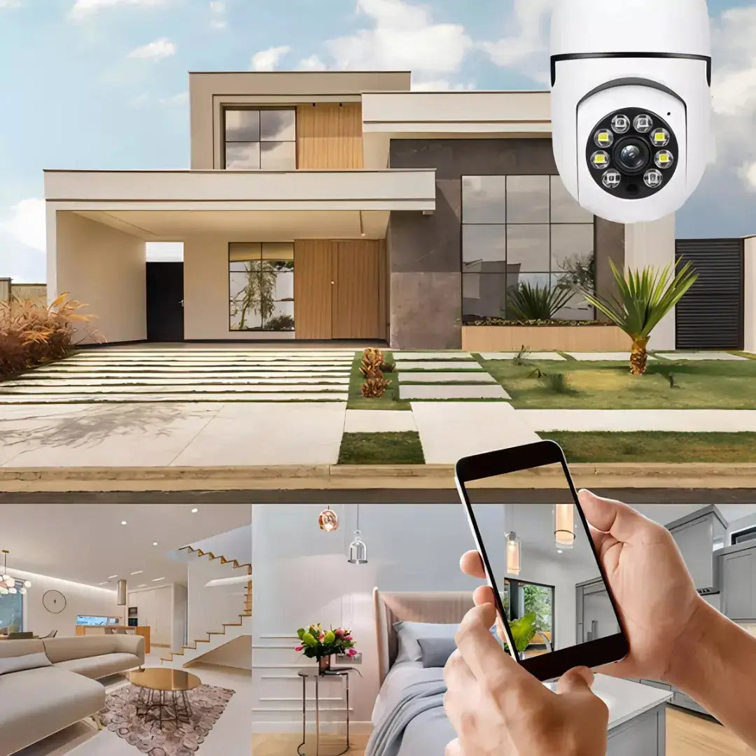 Câmera de Segurança Wi-Fi 360° em formato de lâmpada