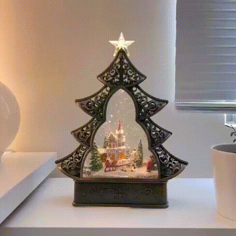 Globo Árvore de Natal Musical com Luz 30cm