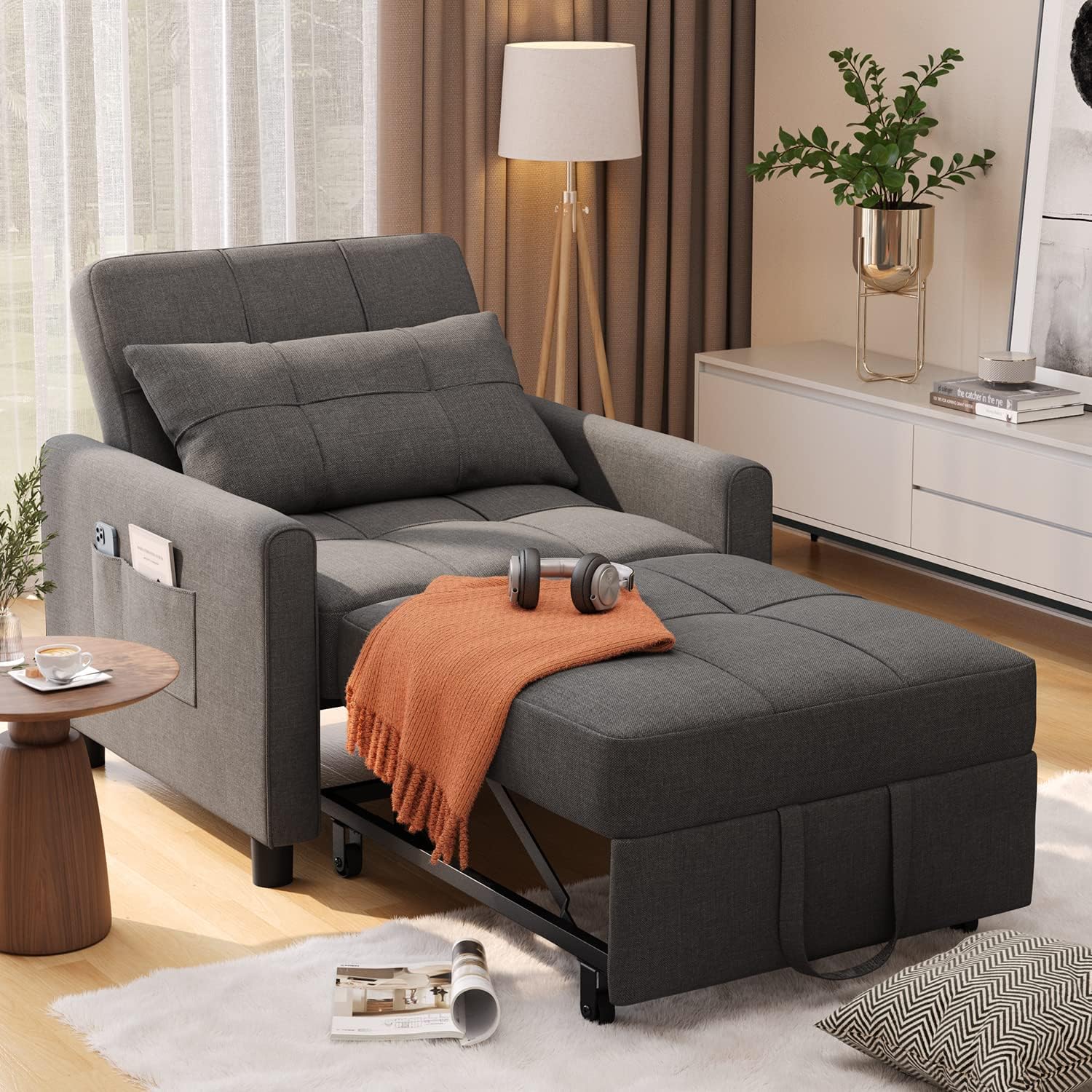 Sofá-Cama Versátil Brooke™ – Design Inteligente e Conforto 2 em 1