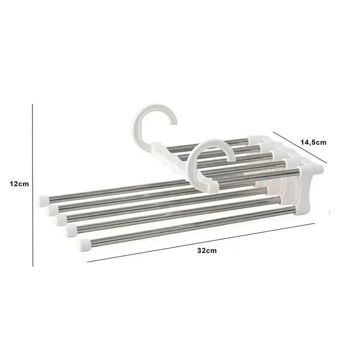 Cabide Magico Retrátil Multifuncional 5 em 1 - Organização e Economia de Espaço