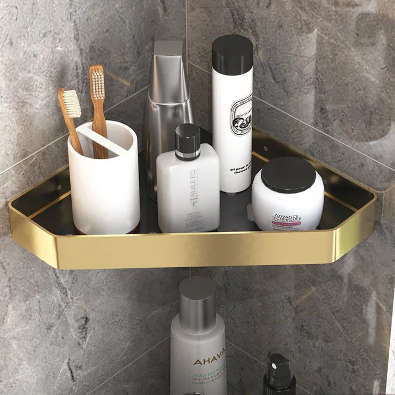 Acessórios Kit Premium Para Banheiro Black e Dourado