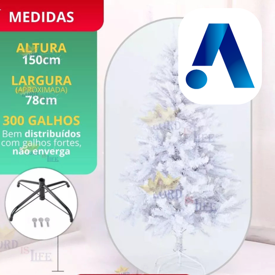 Árvore Natal Pinheiro Luxo | Decoração Volumosa e Elegante Sem Esforço
