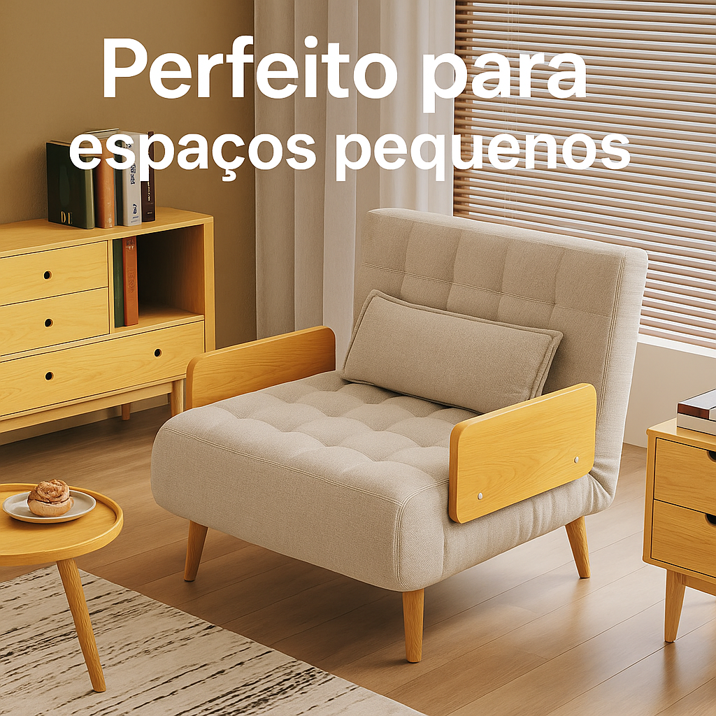 Sofá Cama Dobrável 3 em 1 - Estilo Cadeira Poltrona Reclinável e Cama