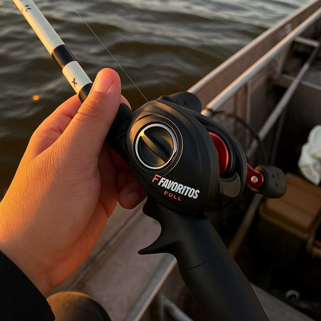 Carretilha Perfil Baixo Anti-Cabeleira + Óculos DE BRINDE