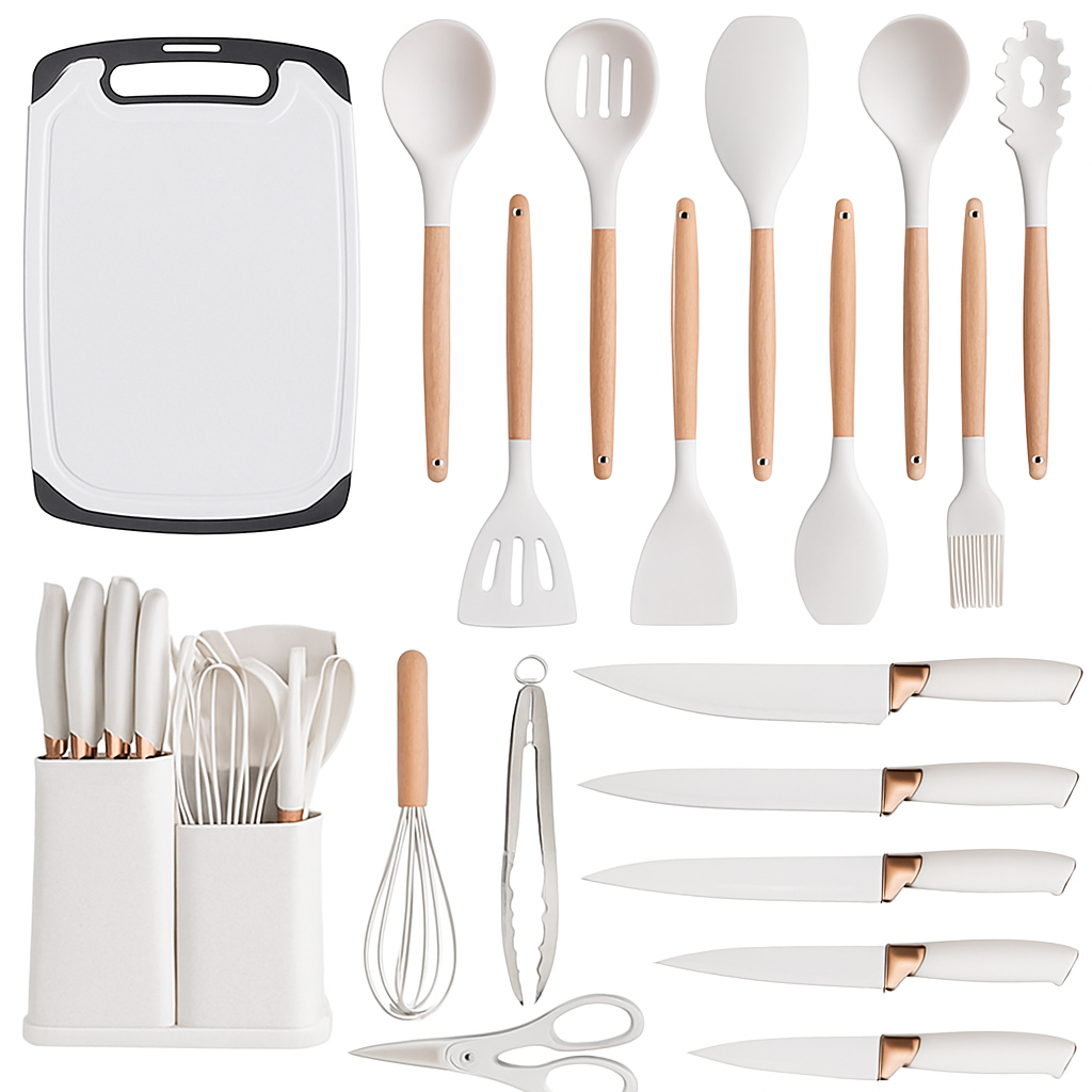 Kit Luxo 19 Peças para Sua Cozinha Organizada e Sofisticada