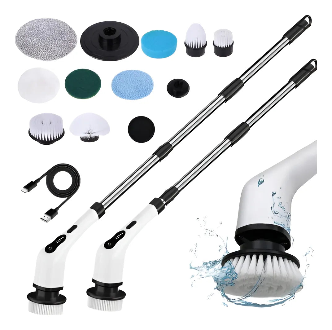 Escova Elétrica Recarregável 9 Em 1 Limpeza - Azzary