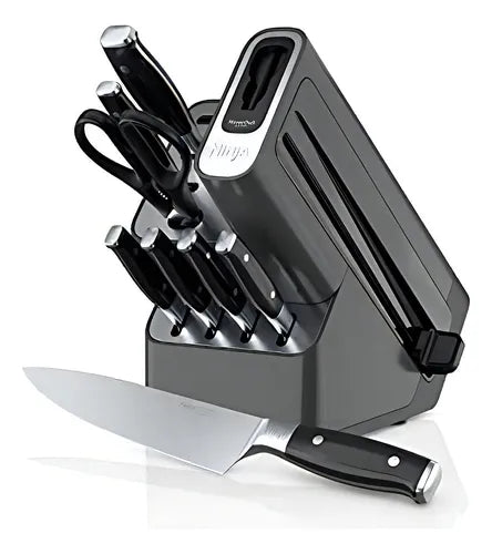 Chef Master™ – Kit 12 Facas Premium em Aço Alemão com Afiador Integrado