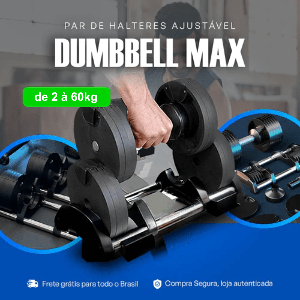 Par de Halteres Ajustável - Dumbbell Max