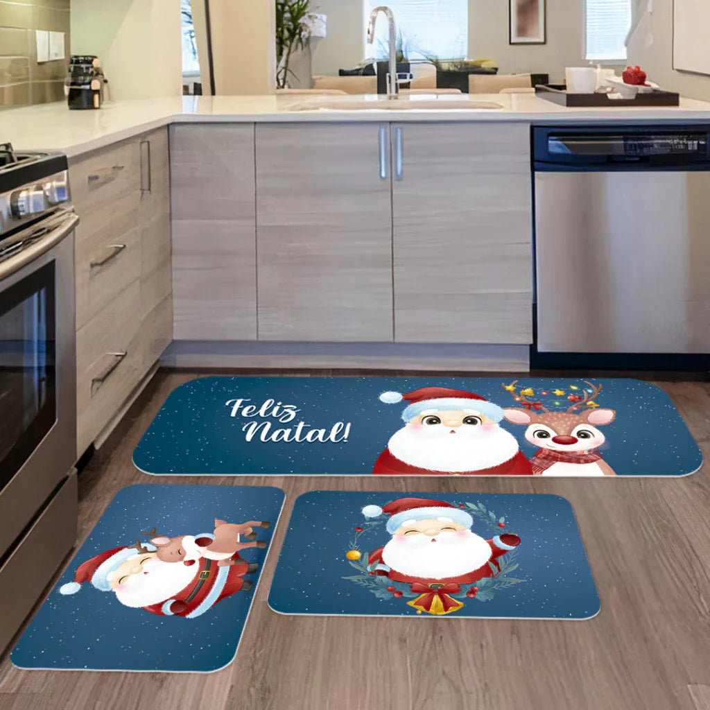 Kit Tapete Natal LuxoClean | Praticidade e Alegria para Receber a Família | Kit 3 Unidades