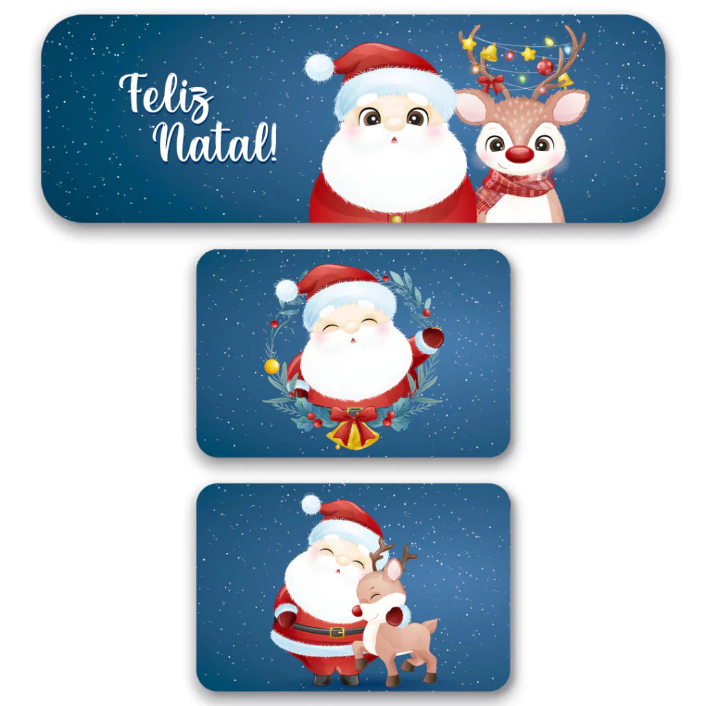 Kit Tapete Natal LuxoClean | Praticidade e Alegria para Receber a Família | Kit 3 Unidades