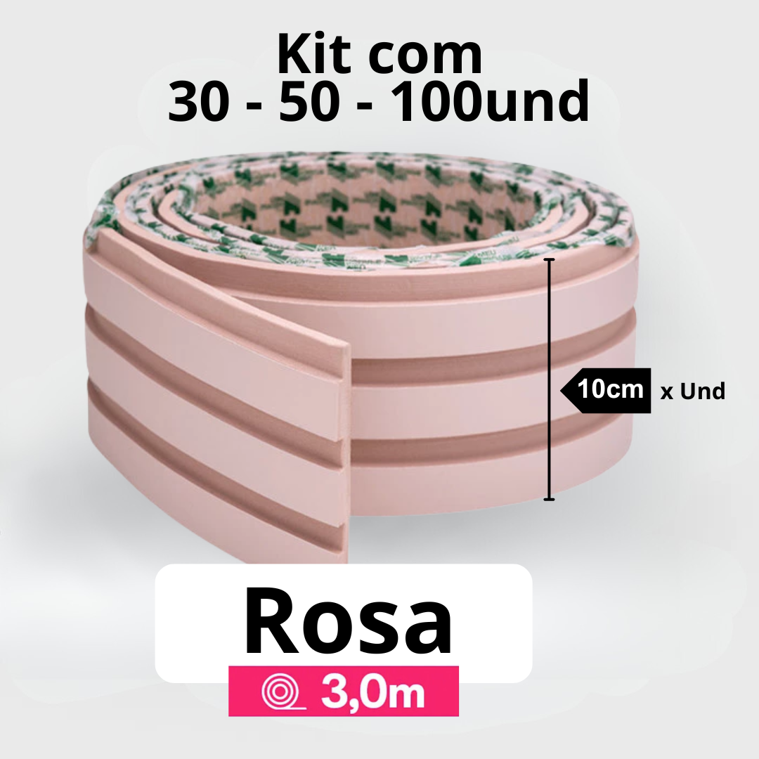 Kit Painel Ripado Autocolante 3M Laminado | Linha Madeto | TOP