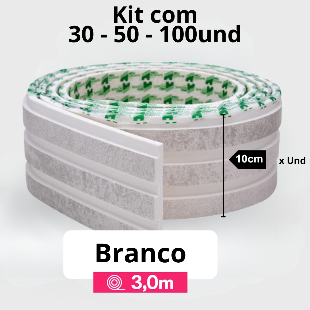 Kit Painel Ripado Autocolante 3M Laminado | Linha Madeto | TOP