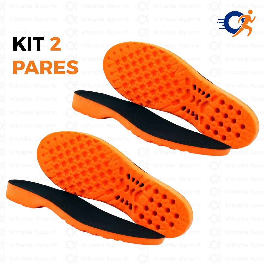 KIT 2 Pares de Palmilha Ortopédica de Gel P.U - Vitalis Sport™