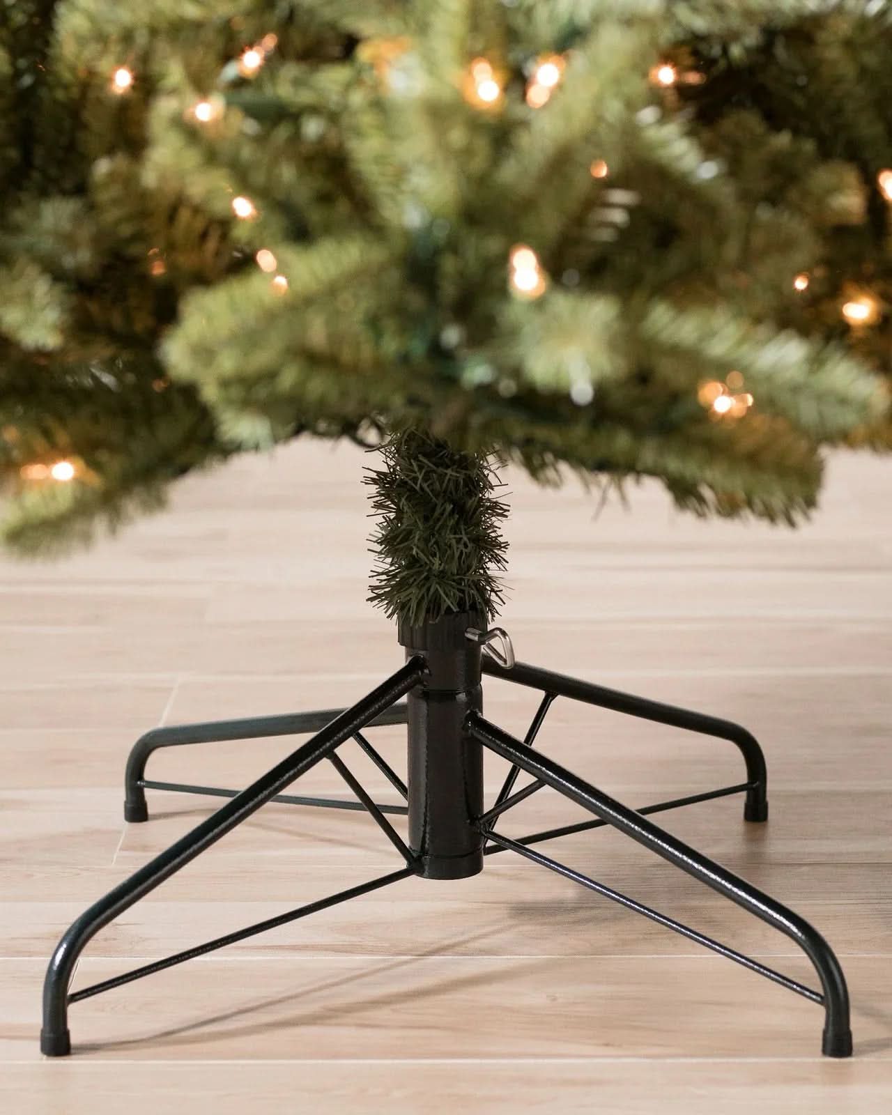 Árvore de Natal Classic Blue Spruce com Galhos Articulados, Suporte Metálico e Micro LEDs Embutidos