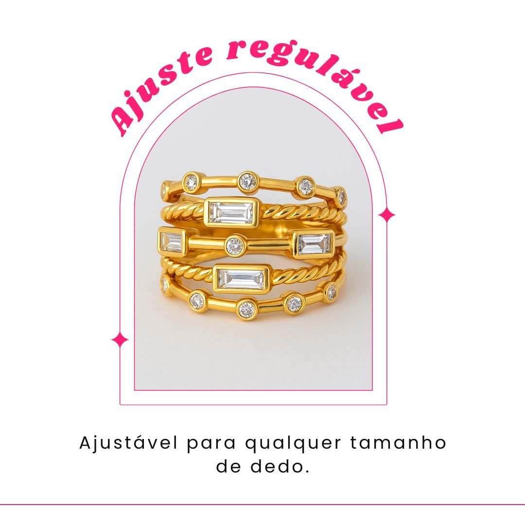 Anel Savana Banhado a Ouro 18K