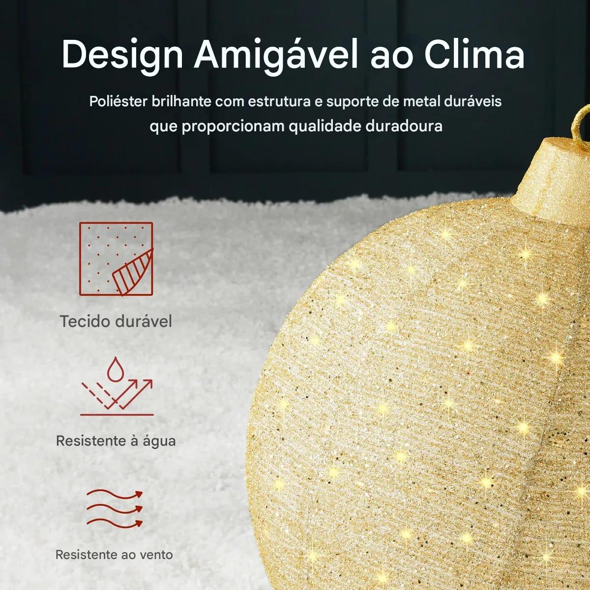 Esferas de Enfeites de Natal com Micro Leds 2025 - PAGUE 1 LEVE 4