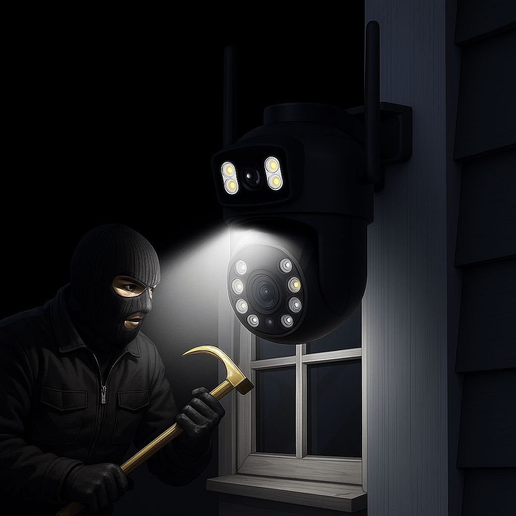 Câmera de Segurança Dupla IP66