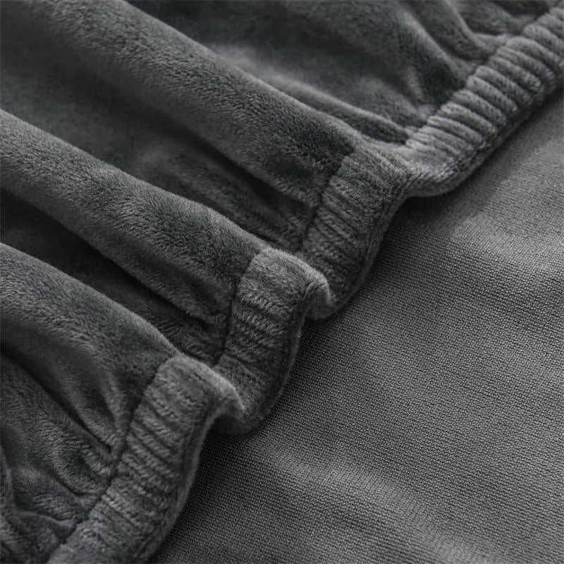 Capa Protetora para Cadeira de Jantar Cinza Escuro em Suede