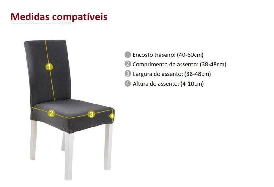Capa Para Cadeira de Jantar Resistente a Água Estampadas - Vários Modelos