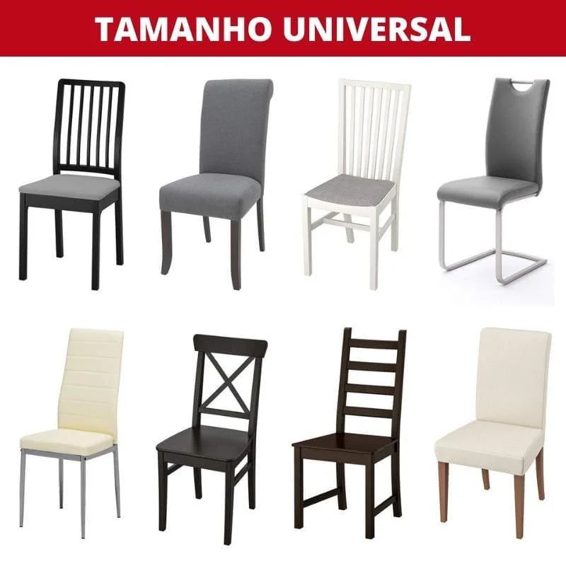 Capa Para Cadeira de Jantar Resistente Semi-impermeável Cinza Claro