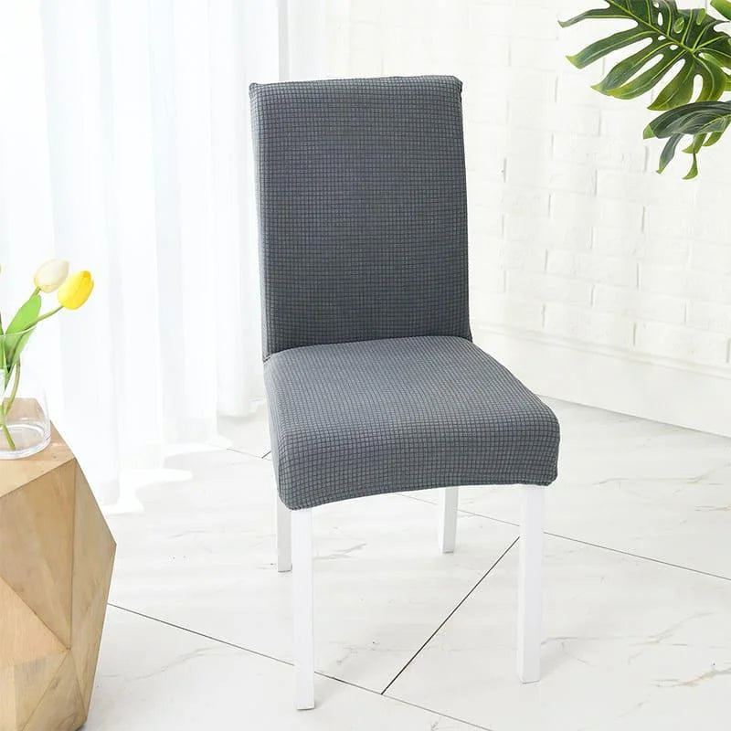 Capa Para Cadeira de Jantar Resistente Semi-impermeável Cinza Claro