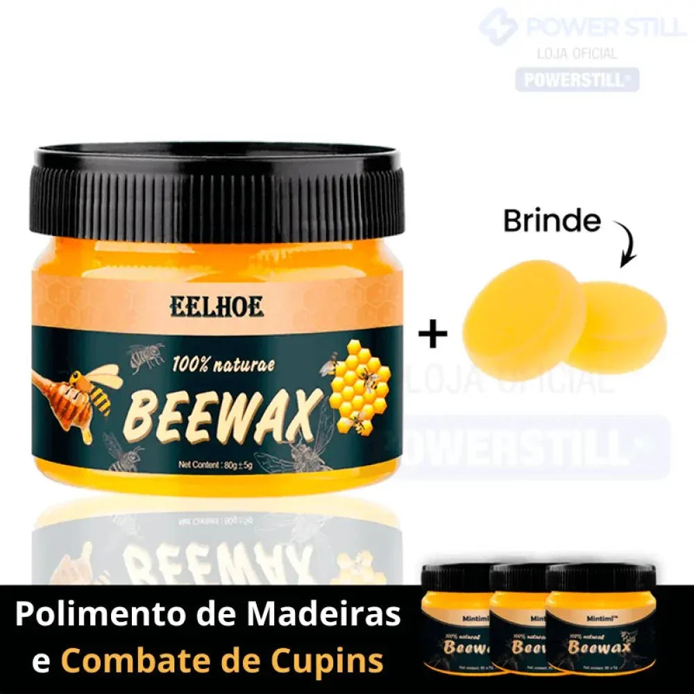 Cera de Mel para Polimento de Madeiras e Combate de Cupins + BRINDE