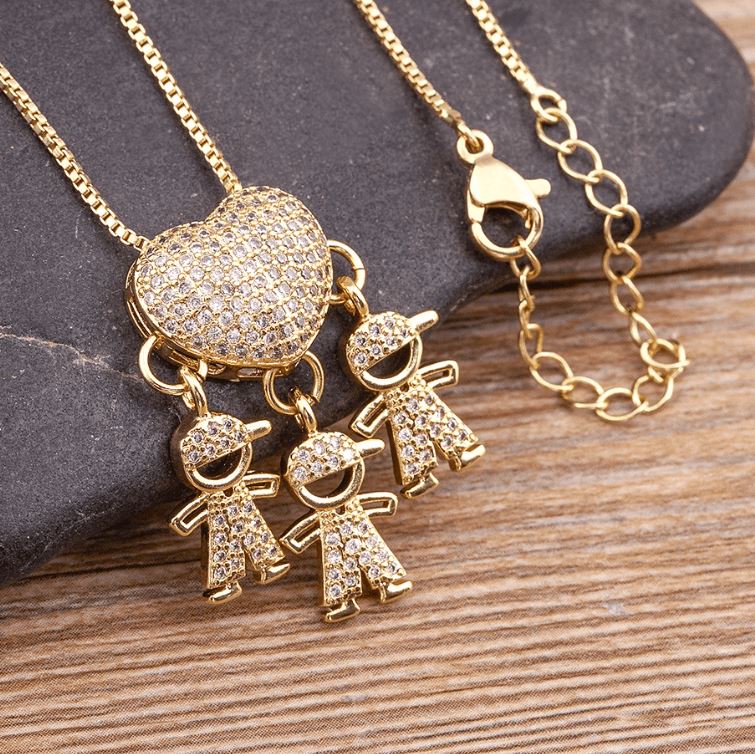 Colar Amor de Mãe com Pingente Banhado a Ouro 18k