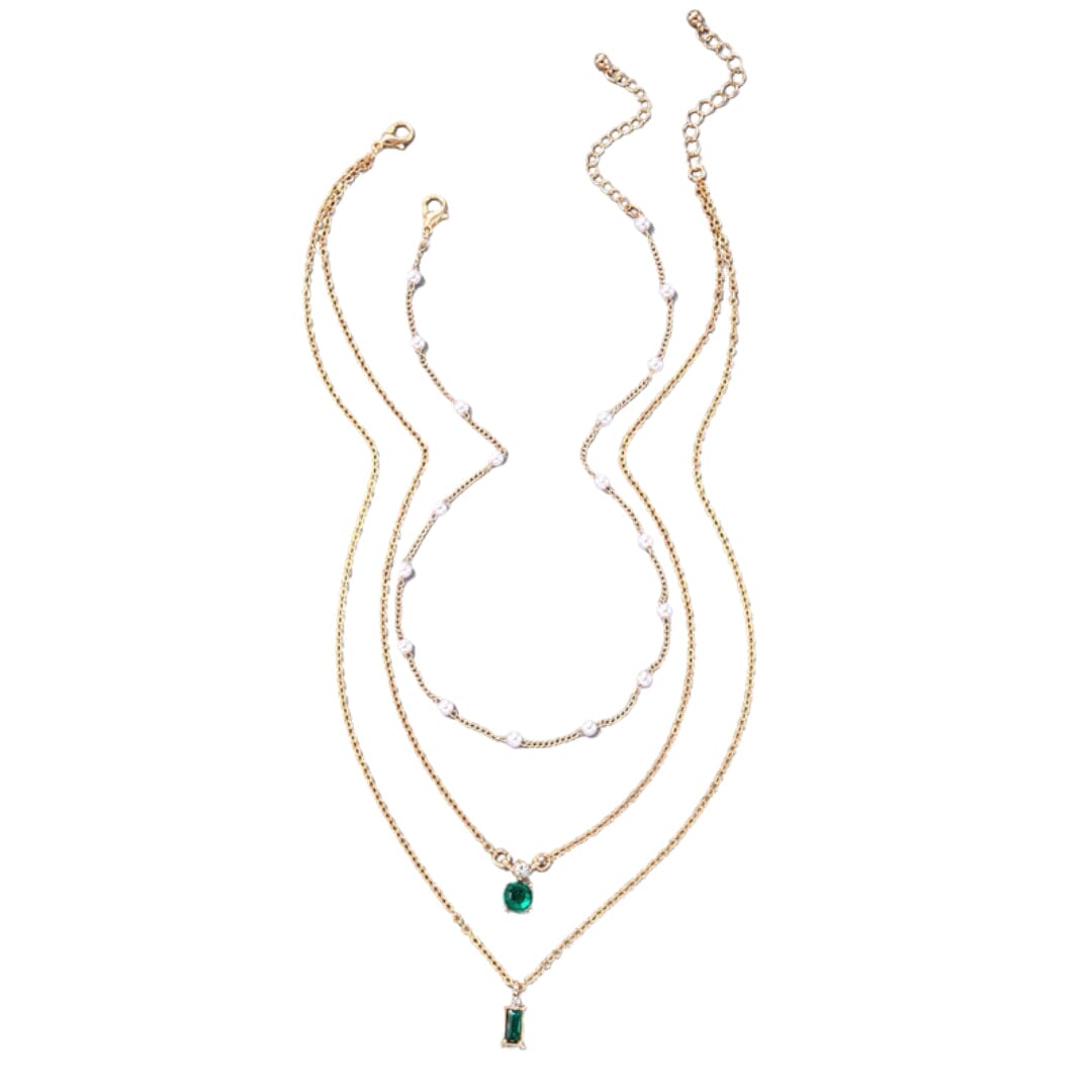 Colar Feminino Triplo Evergreen