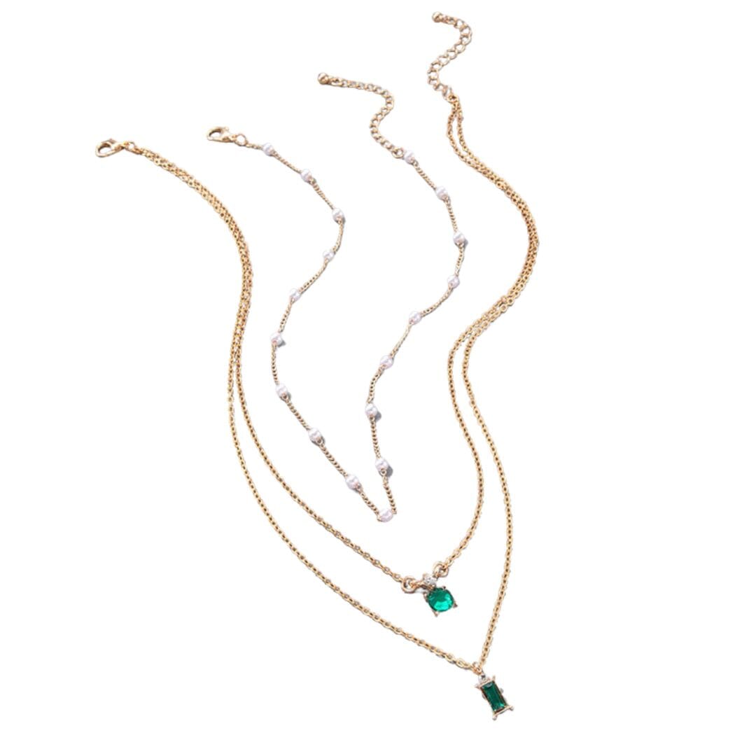 Colar Feminino Triplo Evergreen