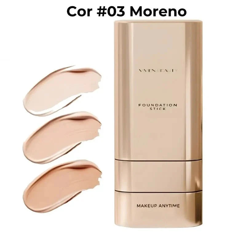Corretivo Base Stick Coreano 2 em 1 – Cobertura Perfeita 100% Natural