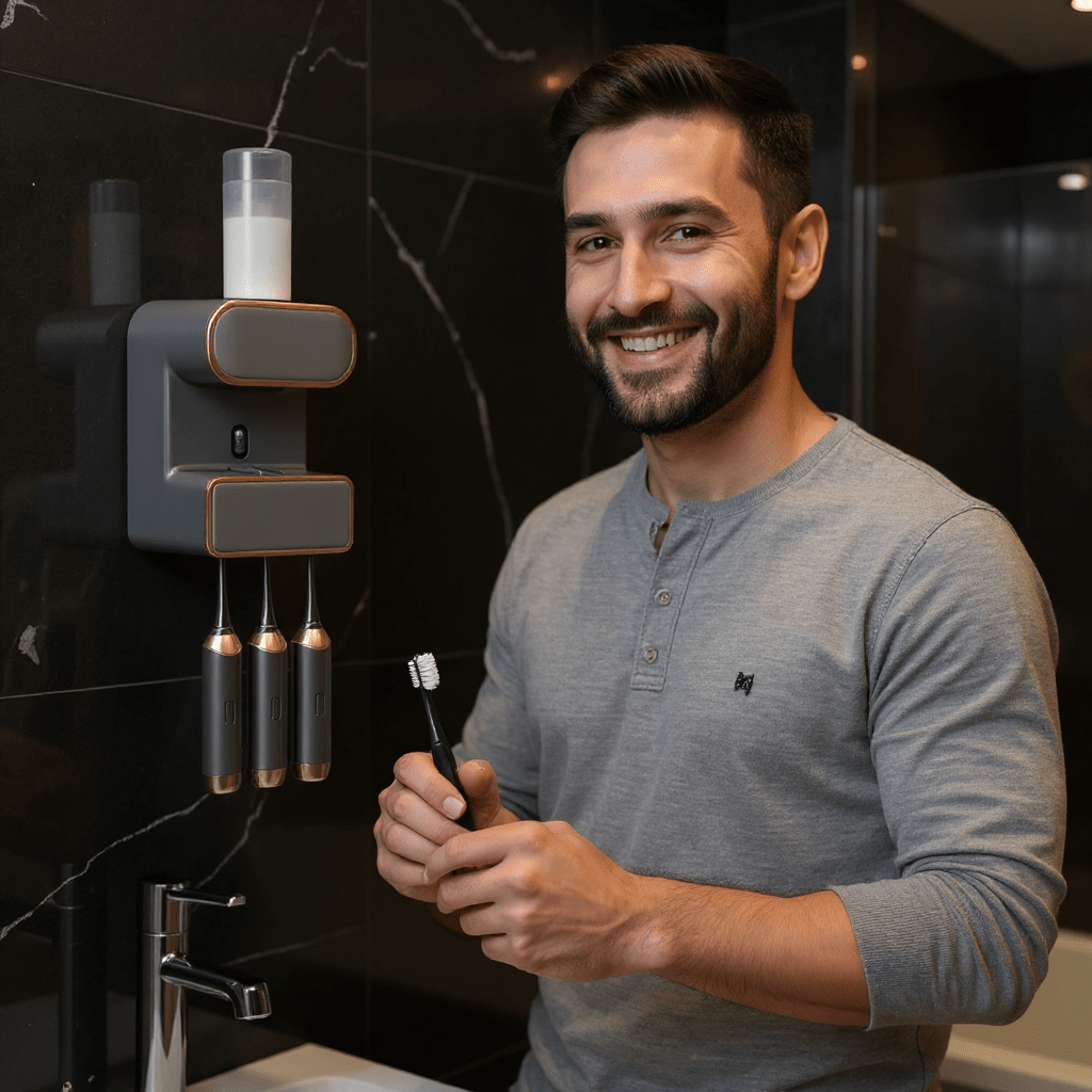 SmartPress™ Dispenser Automático Para Pasta de Dente Ultrassônico