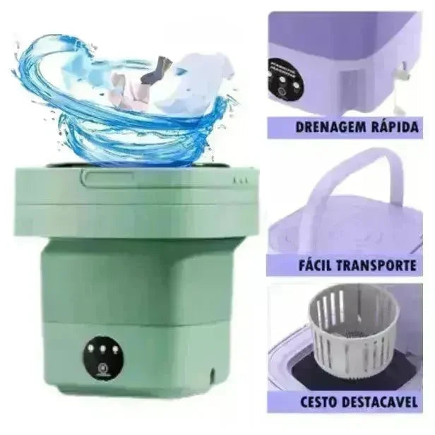 Máquina de Lavar Roupas Portátil | Mini Laundry Pro