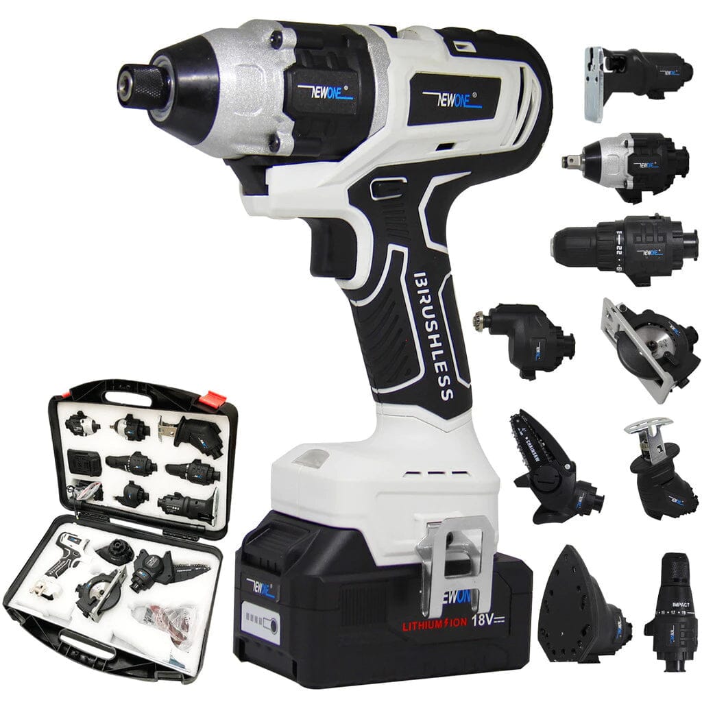 PowerMax Pro Kit 10 em 1 - Parafusadeira Furadeira Lixadeira Serra Martelete Elétrico Espatulas