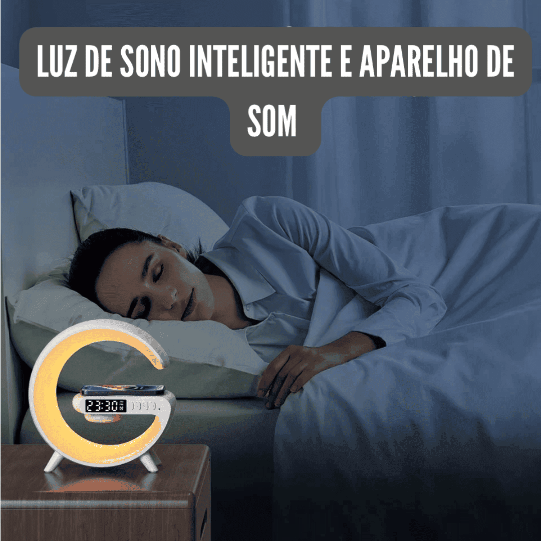 Luminária Multifuncional com Carregador Sem Fio