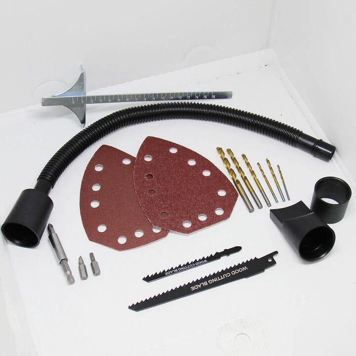 PowerMax Pro Kit 10 em 1 - Parafusadeira Furadeira Lixadeira Serra Martelete Elétrico Espatulas