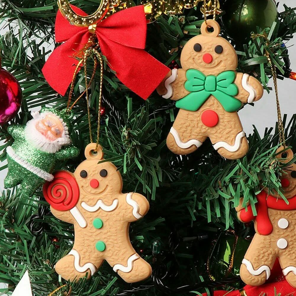Decoração de árvore de Natal Pingente Gingerbread Man 25 Peças