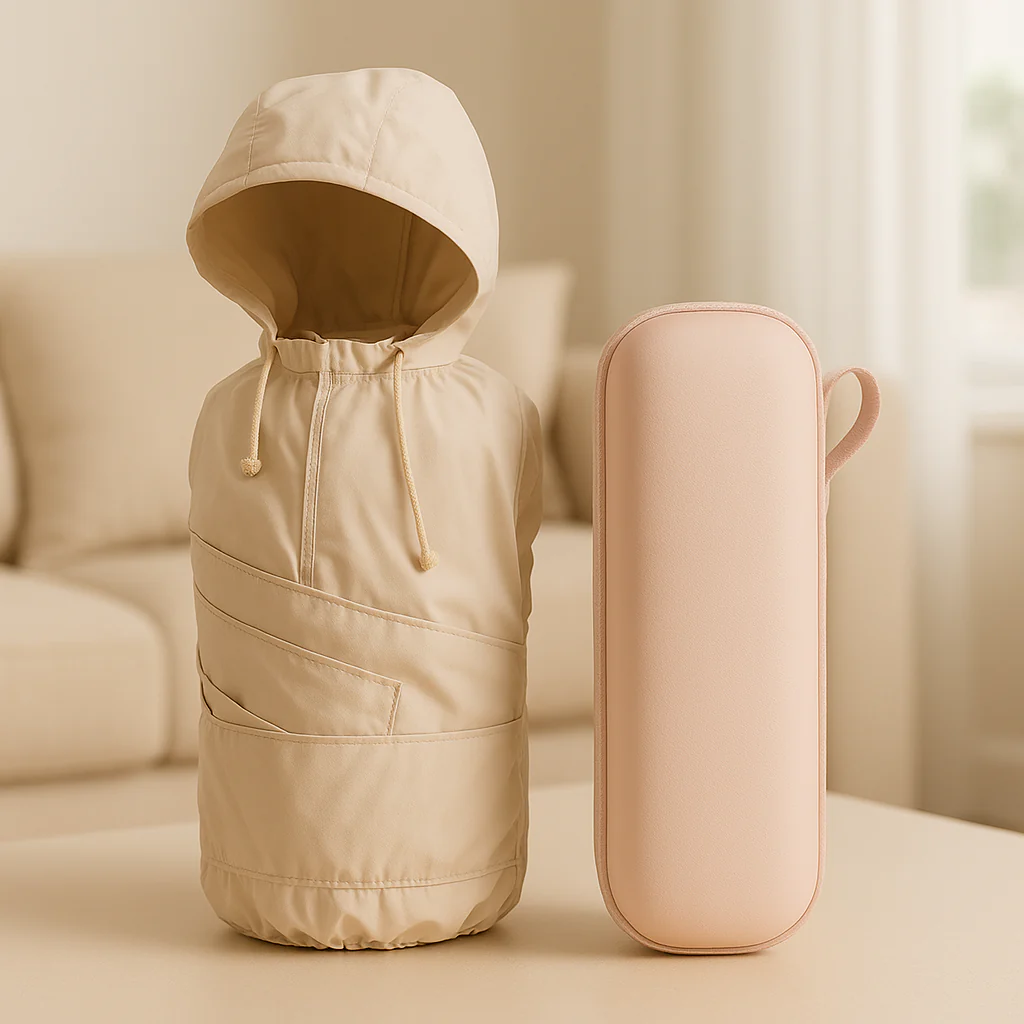 Mini Sombrinha Portátil + Capa de chuva