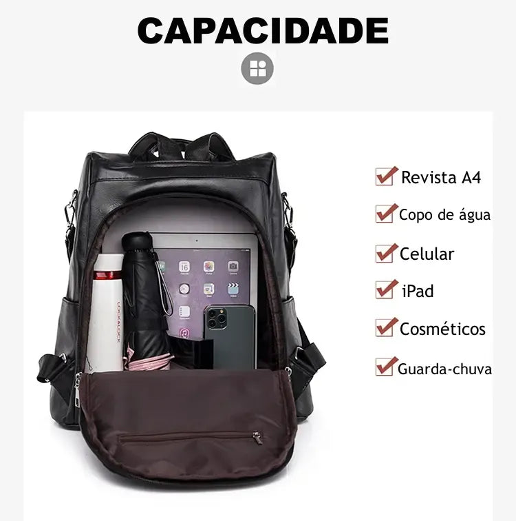 Mochila Feminina Impermeável – Espaçosa, Versátil e Perfeita para Todas as Ocasiões.