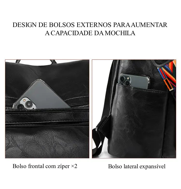 Mochila Feminina Impermeável – Espaçosa, Versátil e Perfeita para Todas as Ocasiões.