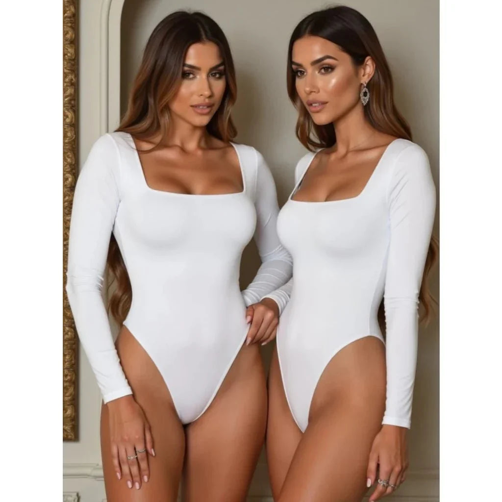 Kit com 2 Bodys Femininos Manga Longa