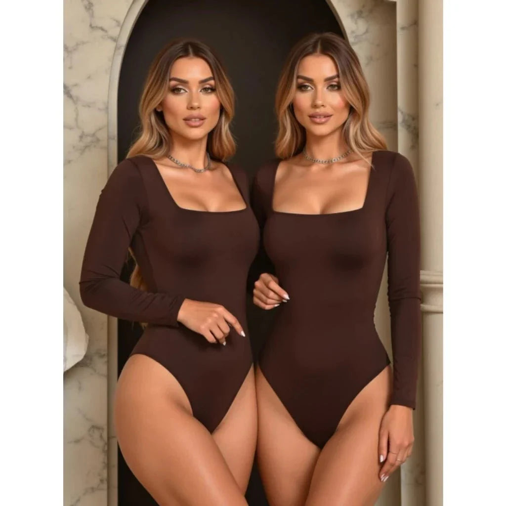 Kit com 2 Bodys Femininos Manga Longa