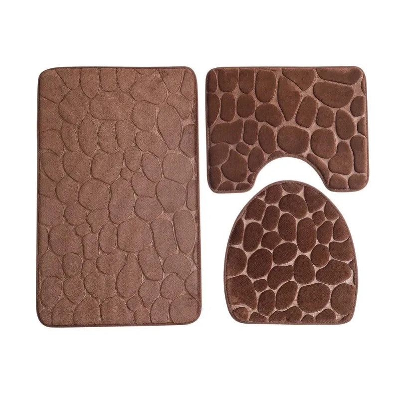 Kit de Tapetes 3 Peças Antiderrapantes e Absorventes