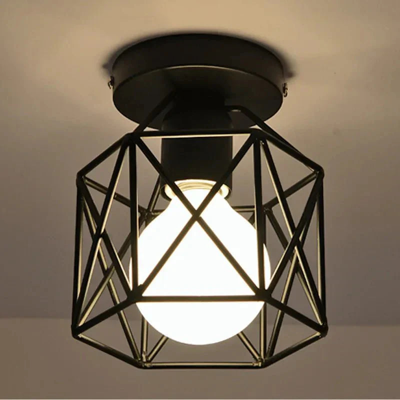 Luminária de Teto Moderna com Design Industrial e Acabamento Contemporâneo