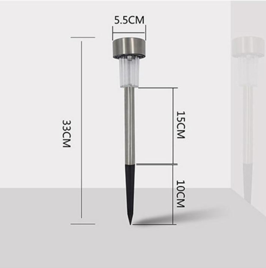 Luminária Para Jardim de Led Way Prata Led com Painel Solar