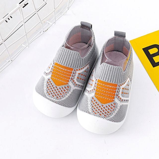 Sapatinho Meia Infantil Respirável Em Malha - Confortável, Respirável, Antiderrapante 0-4 Anos